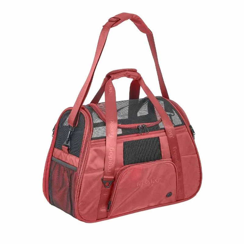 FREEDOG TRANSPORTIN PARA PERROS Y GATOS DENVER ROJO 50.5 X 23.5 X 35 CM