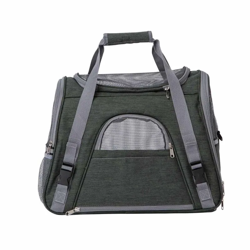 TRANSPORTIN PARA PERROS Y GATOS FREEDOG LAX VERDE 45X25X35 CM