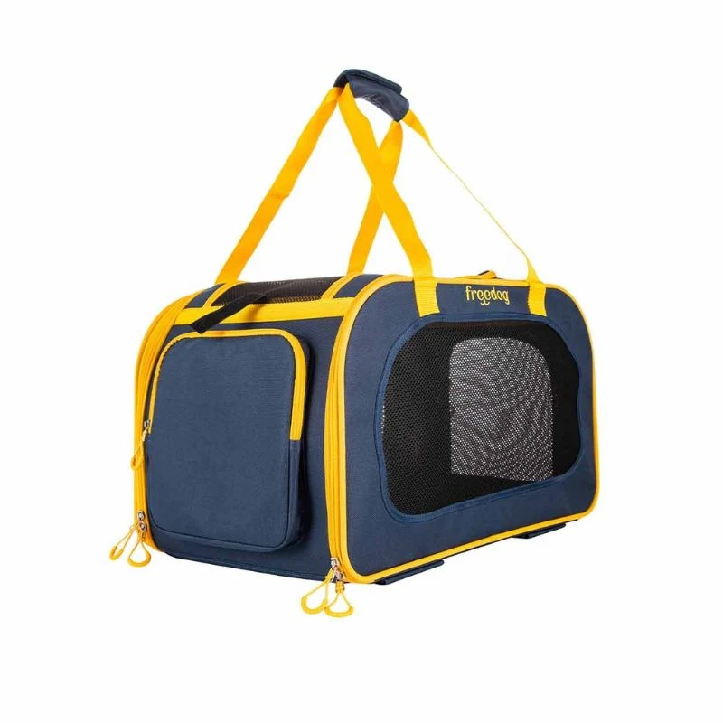 FREEDOG TRANSPORTIN PERROS TROLLEY TRAVELTAILS MOSTAZA 54 X 33 X 42 CM