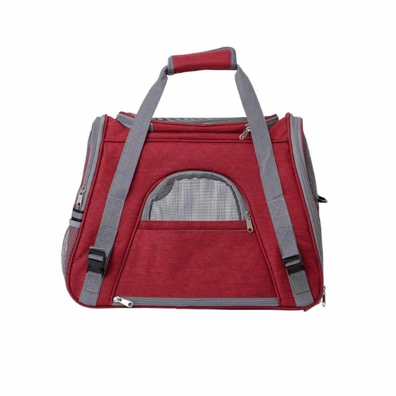 TRANSPORTIN PARA PERROS Y GATOS FREEDOG LAX ROJO 45X25X35 CM