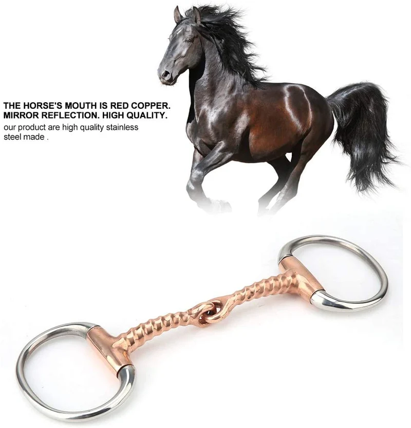 HEEPDD - Broca de acero inoxidable para caballo con forma de serpiente, para todo tipo de usos