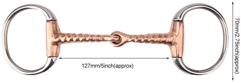 HEEPDD - Broca de acero inoxidable para caballo con forma de serpiente, para todo tipo de usos