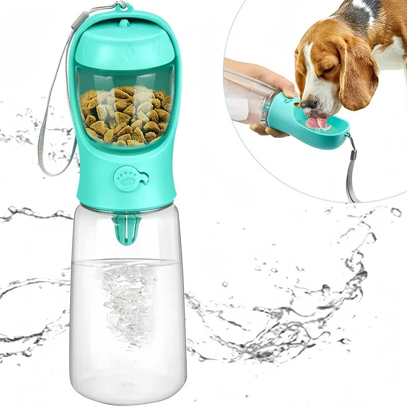 Bouteille d’Eau Portable pour Chiens avec Distributeur