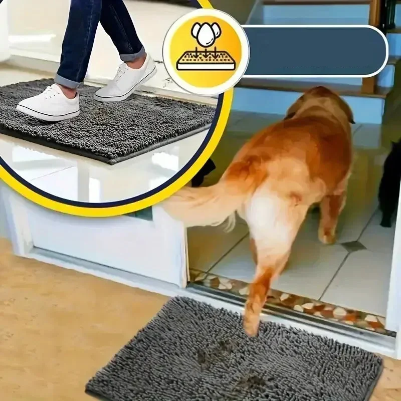 Tapis Absorbant pour Chien Antidérapant Séchage Rapide