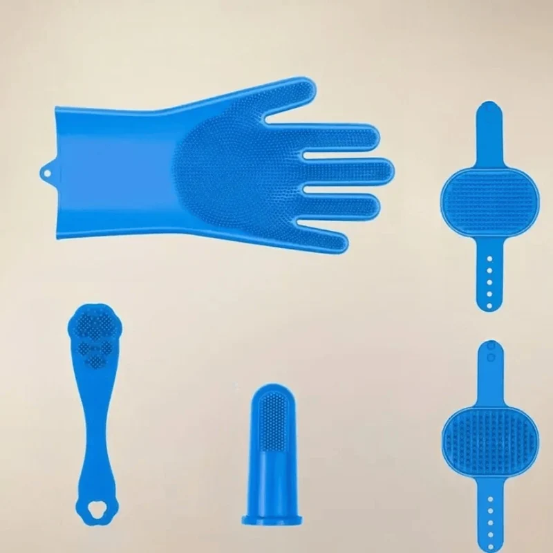 Gants de Toilettage en Silicone pour Chiens et Chats