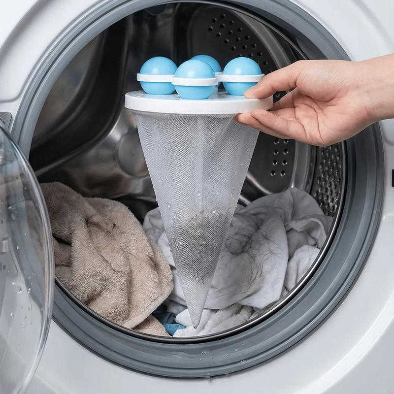 Filtre Anti-Poils Réutilisable pour Machine à Laver