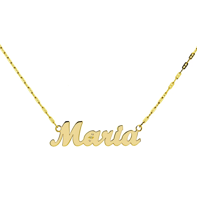 Collar de Oro 9K con Nombre Grabado