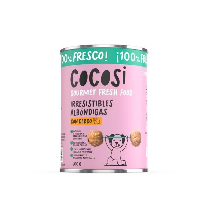 Cocosi Lata de Albóndigas de Cerdo para Perros