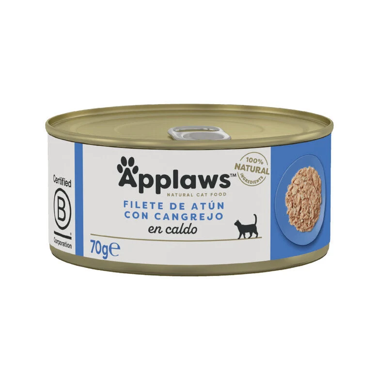 Applaws Atún y Cangrejo 70 g Lata Comida Húmeda para Gatos