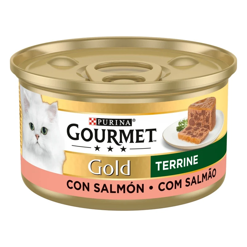 Gourmet Gold Terrine Salmón 85 g Comida Húmeda para Gatos