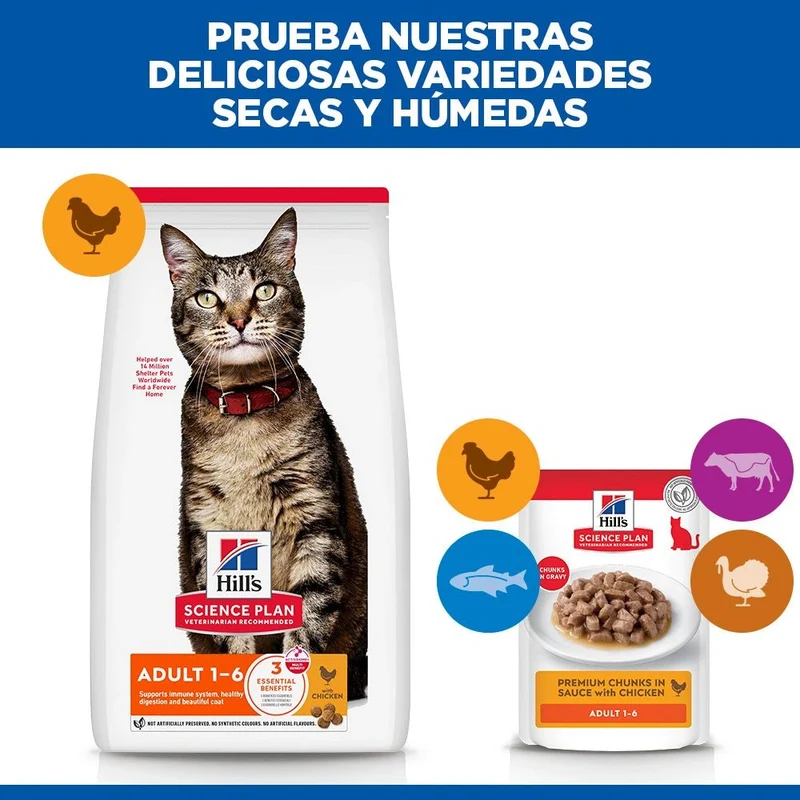 Hill's Science Plan Adult Pollo 300 g Pienso para Gatos