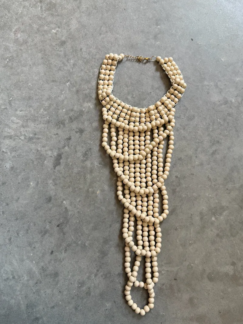 Collar jirafa beige