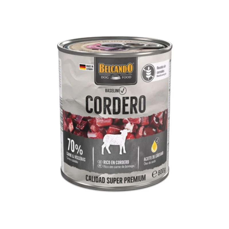 LATAS COMIDA HUMEDA PERRO BELCANDO CORDERO 6 X 800 G