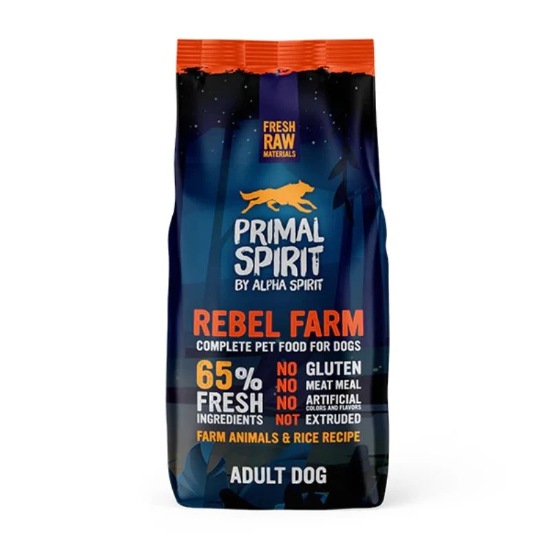 ALPHA SPIRIT PRIMAL SPIRIT PERROS REBEL FARM 12 KG