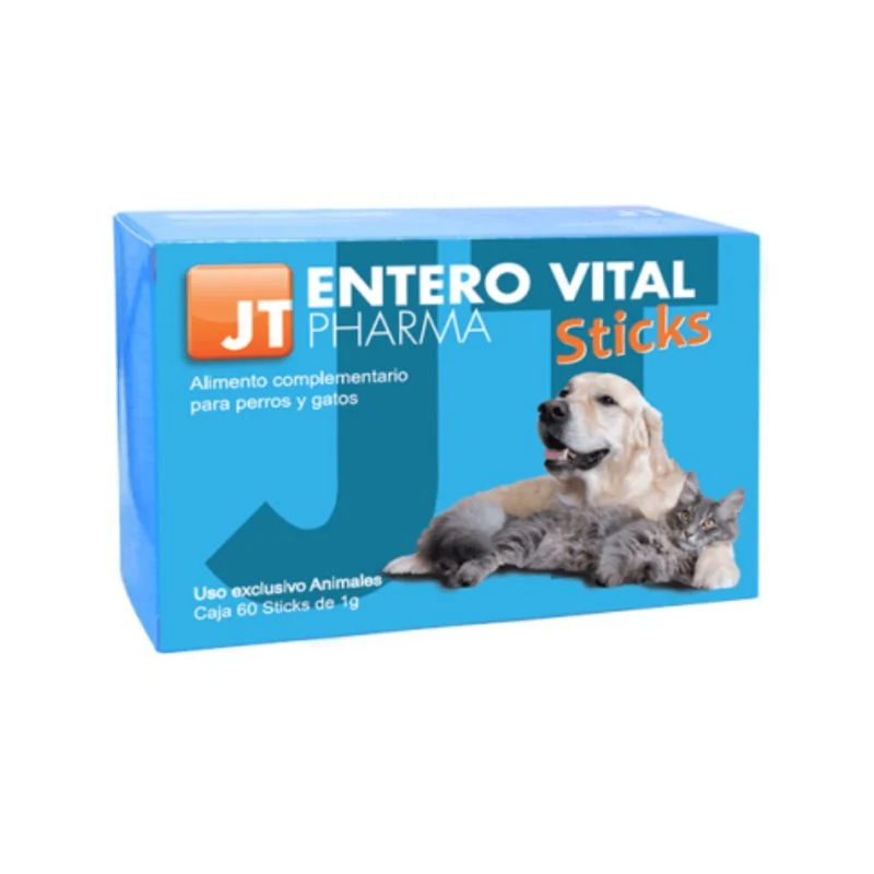 JTPHARMA COMPLEMENTO DIETETICO PARA PERROS Y GATOS ENTEROVITAL 60 STICKS 1 G
