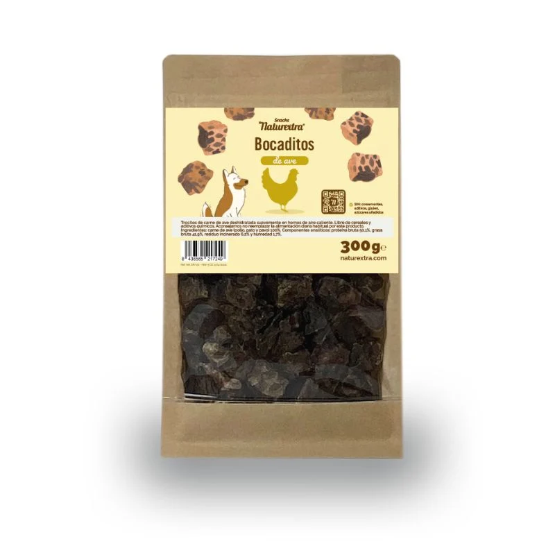 NATUREXTRA BOCADITOS DE AVE PERROS 300 G