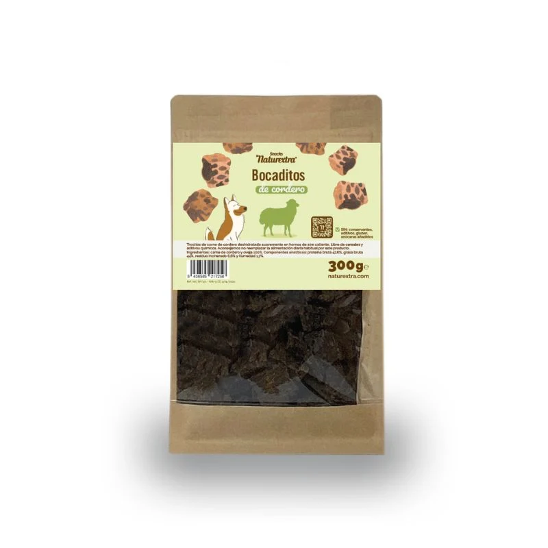 NATUREXTRA BOCADITOS CORDERO PERROS 300 G