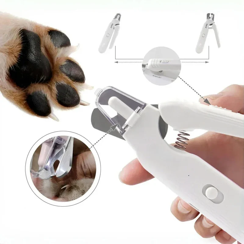 Coupe Griffes Électrique 2-en-1 LED pour Chien et Chat