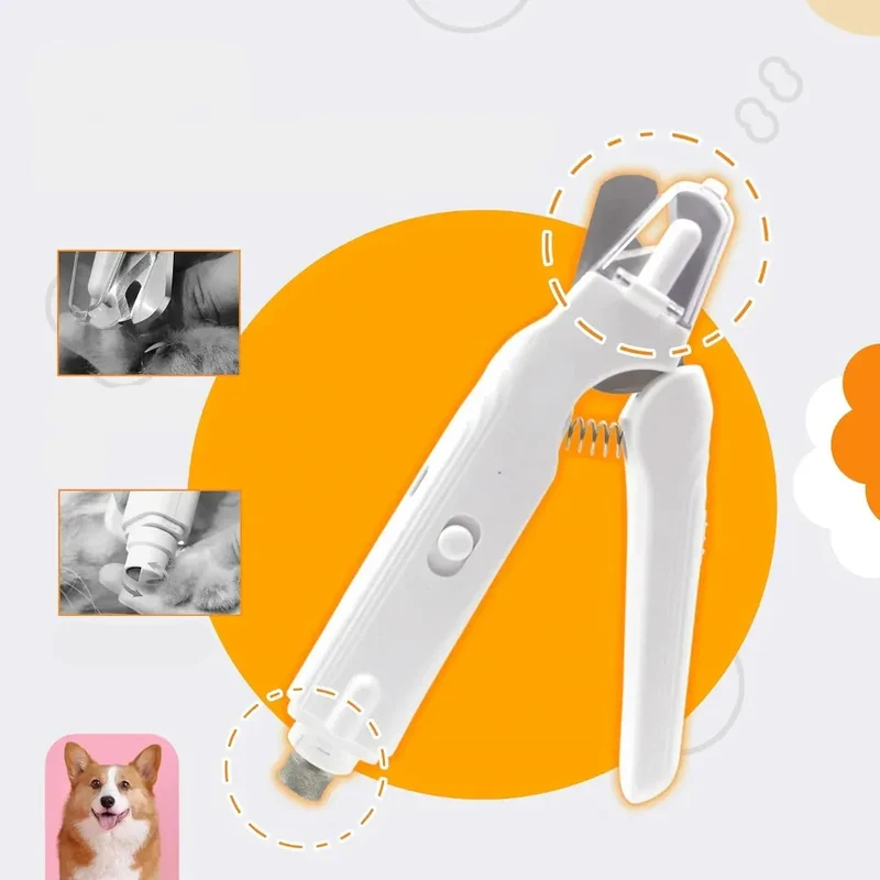 Coupe Griffes Électrique 2-en-1 LED pour Chien et Chat