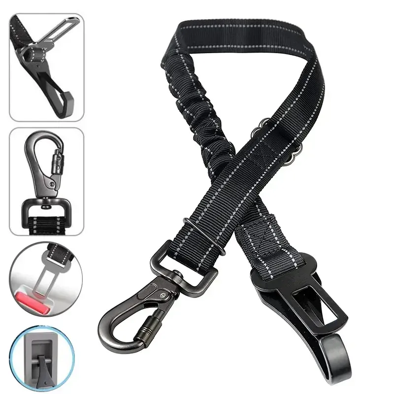 Ceinture de Sécurité Voiture 3-en-1 pour Chien