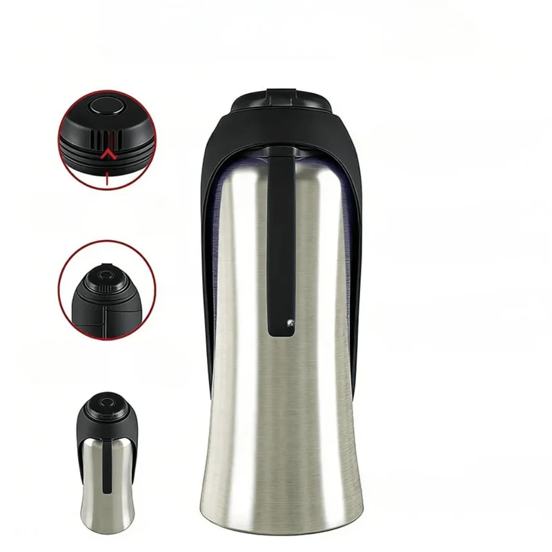 Gourde de Voyage pour Chien en Acier Inoxydable Pliable