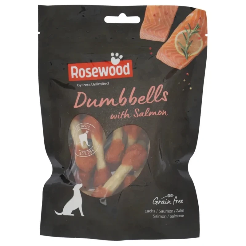 Rosewood Salmon Dumbbells Snack para Perros 400g