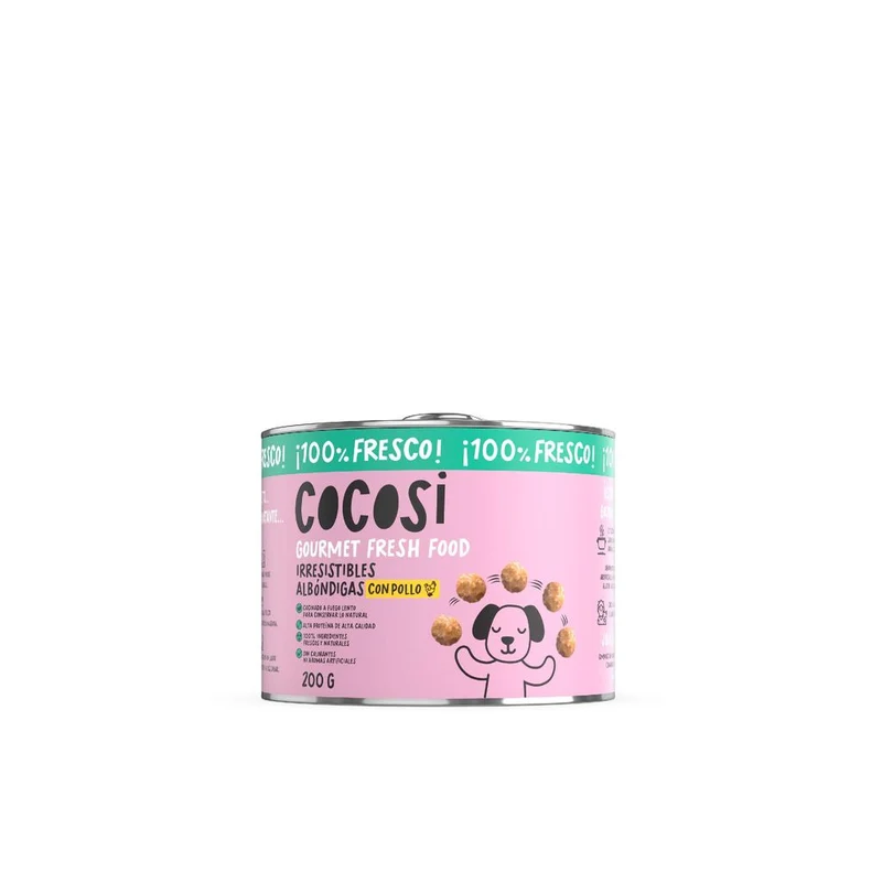 Cocosi Lata de Mini Albóndigas de Pollo para Perros