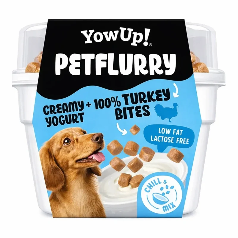 YowUp Petflurry Yogurt con Toppings de Pavo para Perros Chill & Mix 125 g
