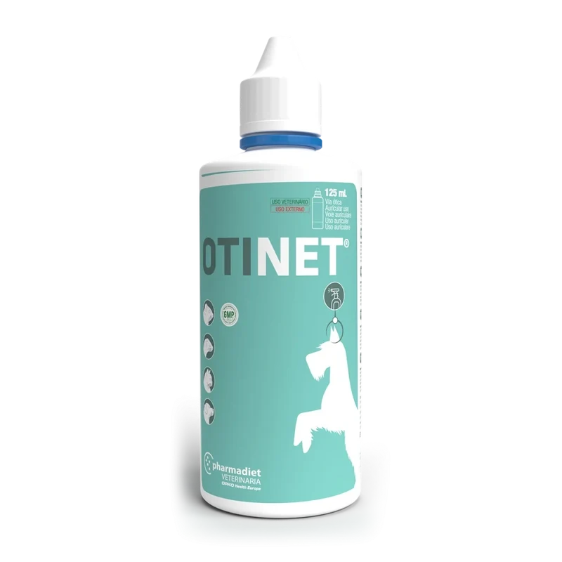 Pharmadiet Otinet Solución Ótica para Perros y Gatos Limpiador de Oídos 125 ml