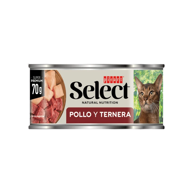 Picart Select Adult Pollo y Ternera Lata Comida Húmeda para Gatos