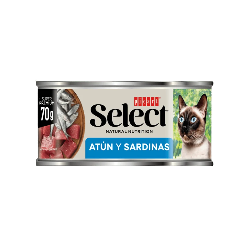 Picart Select Adult Atún y Sardinas Lata Comida Húmeda para Gatos