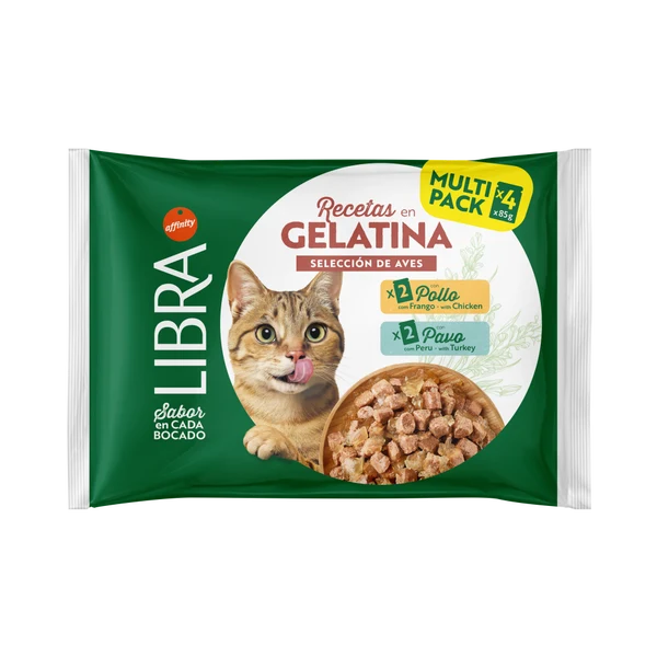 Libra Paté en Gelatina de Pollo y Pavo Comida Húmeda para Gatos