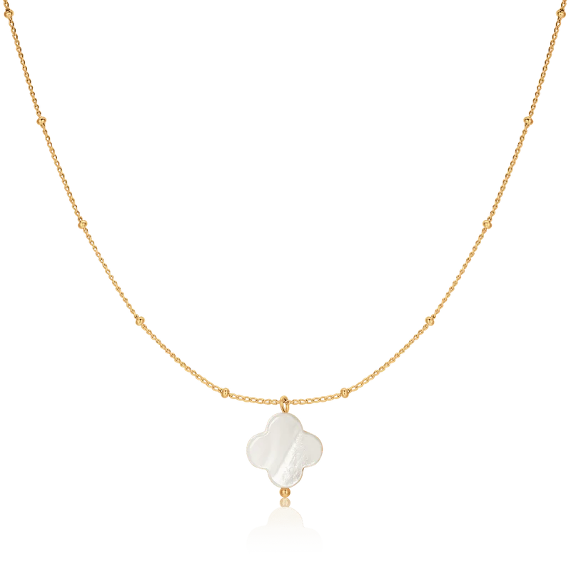 Collar Trébol Blanco
