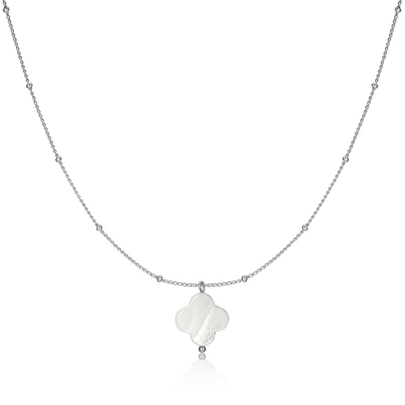 Collar Trébol Blanco