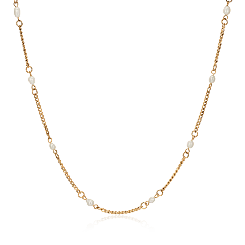 Collar Perlitas Blancas