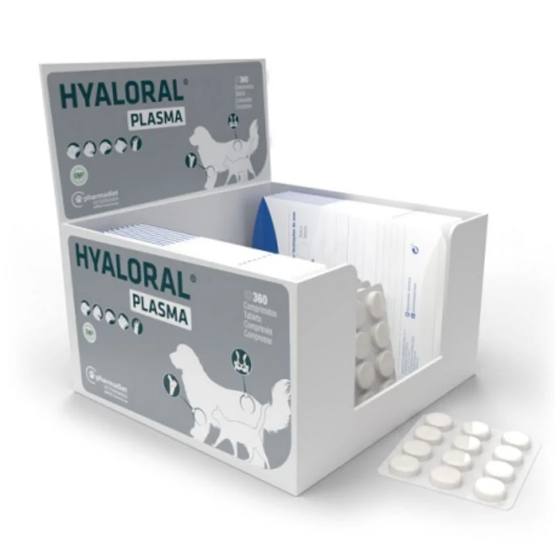 HYALORAL PLASMA PARA PERROS Y GATOS 360 COMPRIMIDOS
