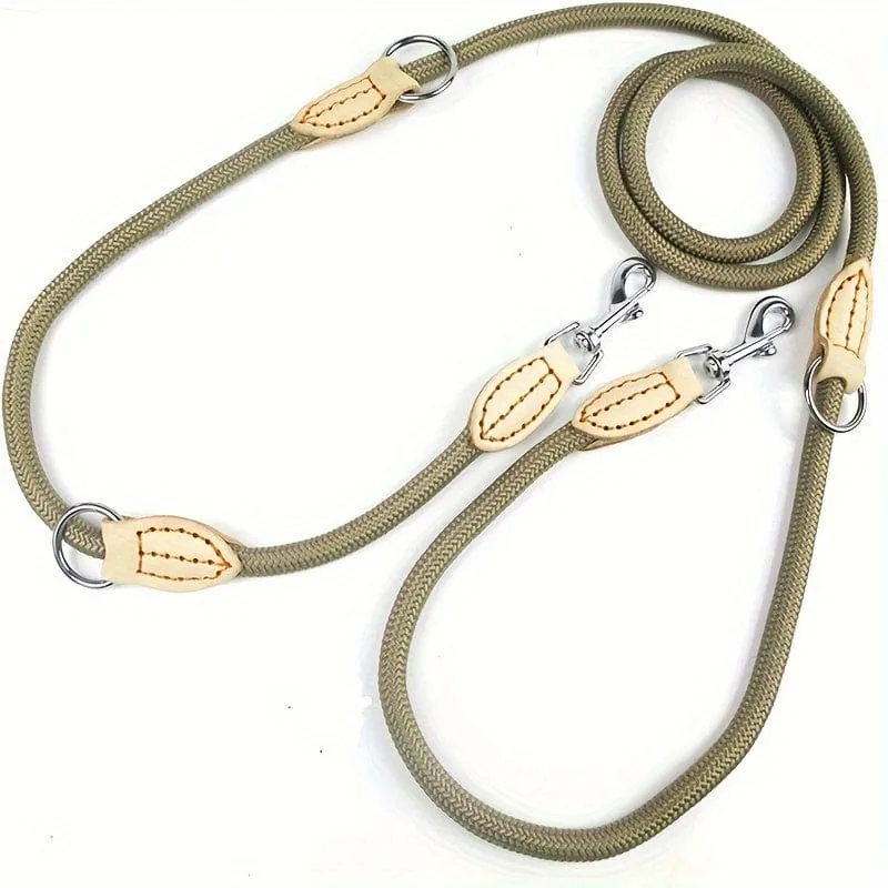 Laisse multifonction pour chien – simple, double ou mains libres – 2,1 m