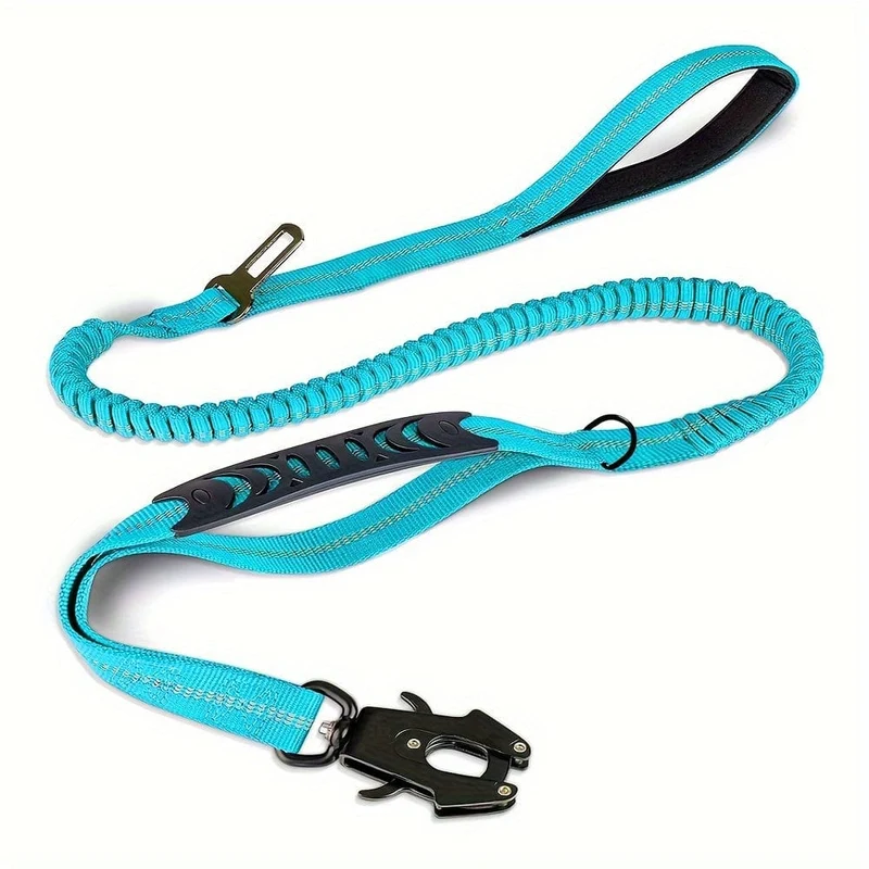 Laisse élastique antichoc pour chien avec poignée renforcée – longueur réglable