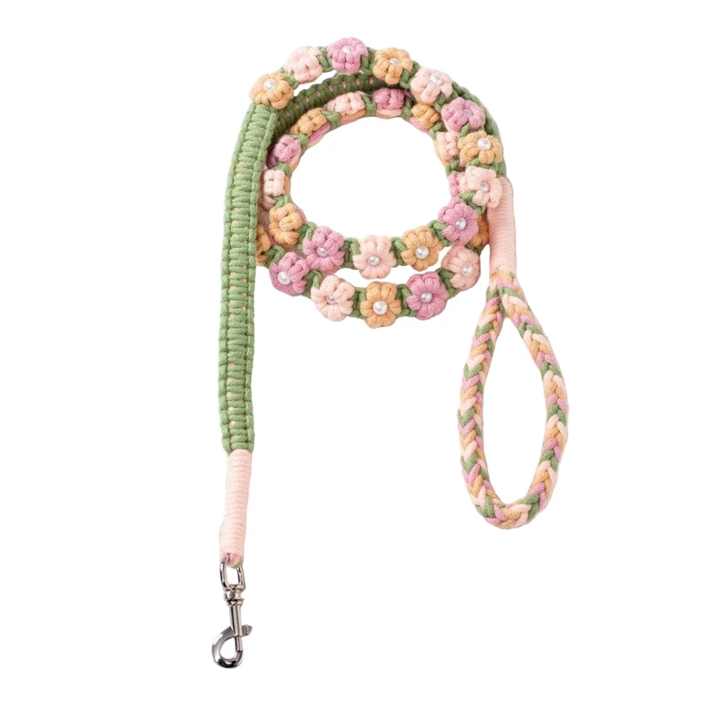 Laisse pour chien avec motif floral – 1,5 mètre
