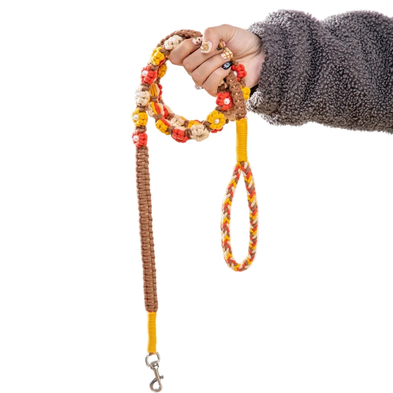 Laisse pour chien avec motif floral – 1,5 mètre