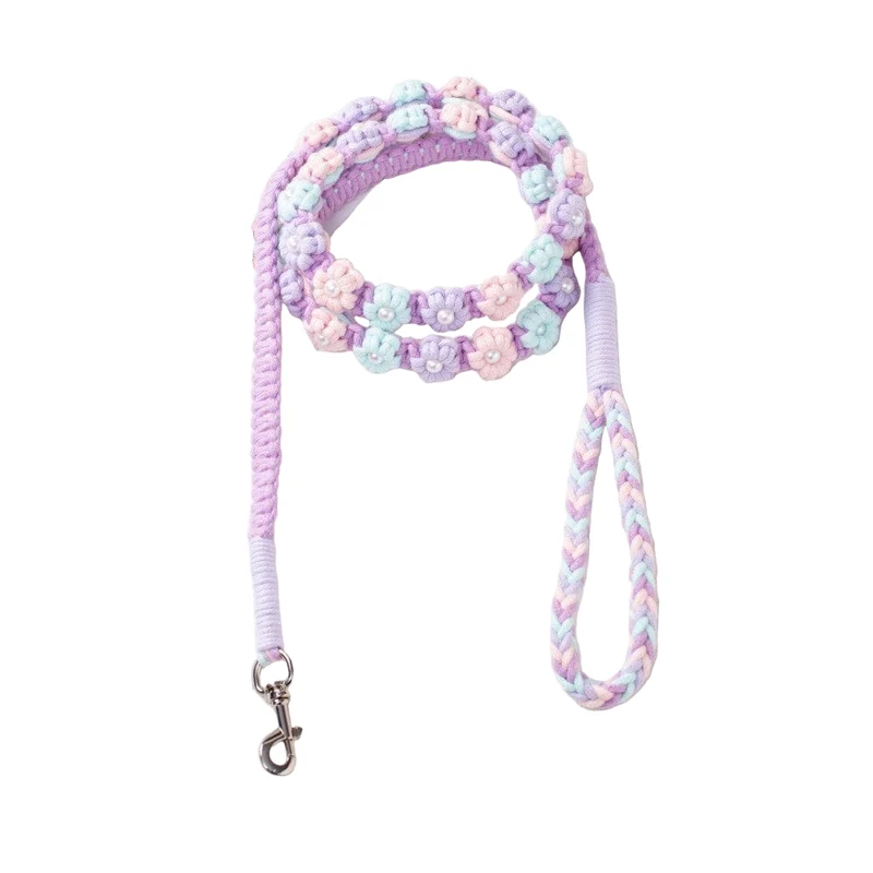 Laisse pour chien avec motif floral – 1,5 mètre