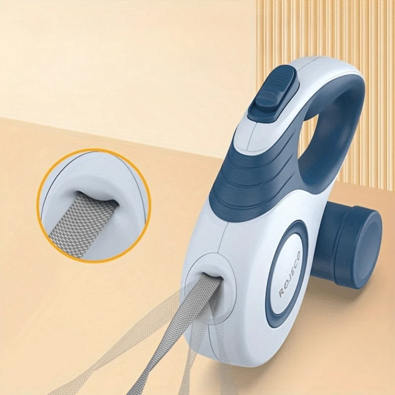 Laisse extensible pour chien avec motif géométrique