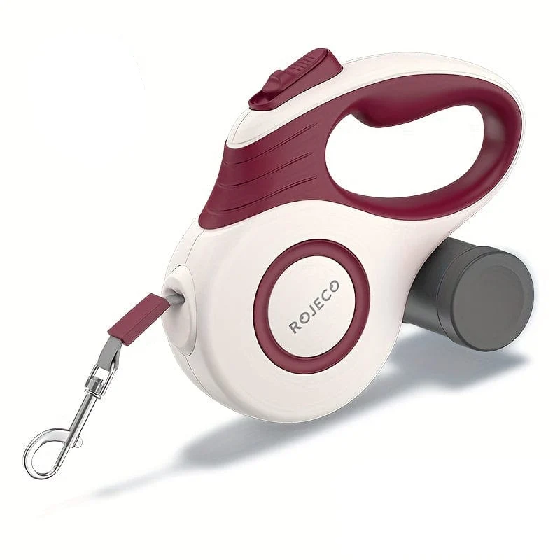 Laisse extensible pour chien avec motif géométrique
