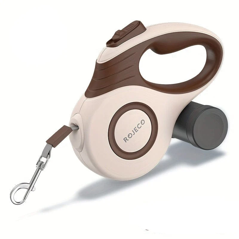 Laisse extensible pour chien avec motif géométrique
