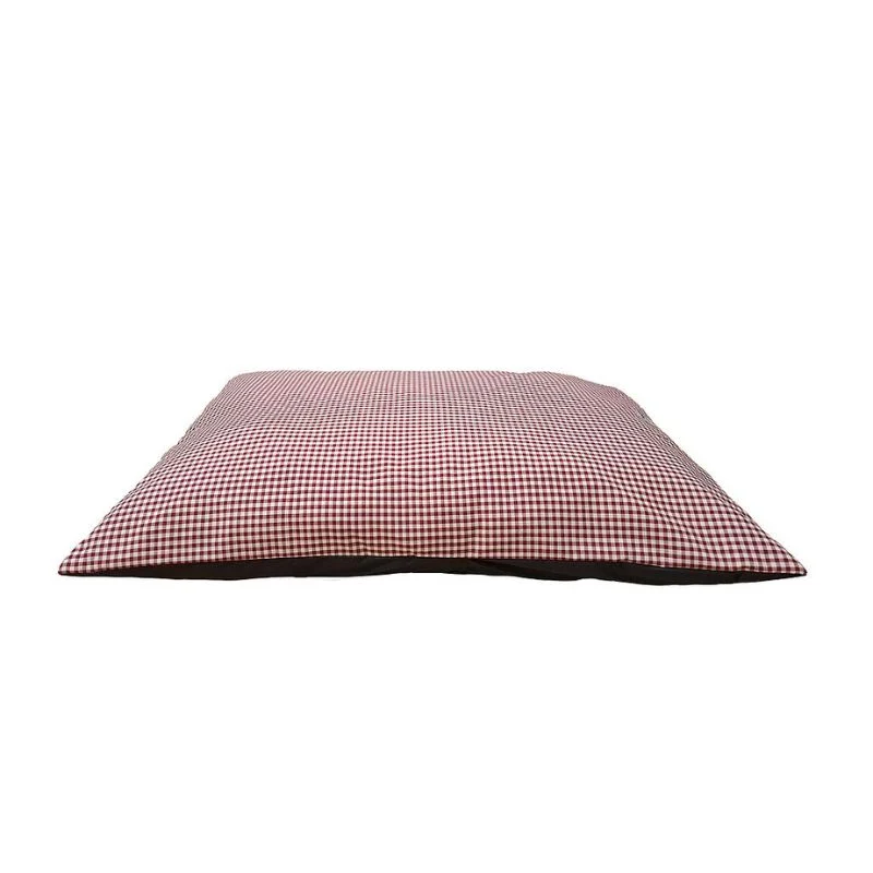COLCHON PERROS YAGU VICHY GRANATE LONETA 100 X 70 CM