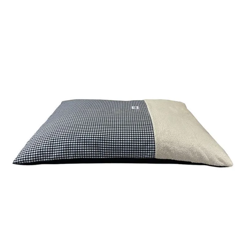 COLCHON DESENFUNDABLE PERROS VICHY NEGRO BORREGUILLO 100 X 70 CM