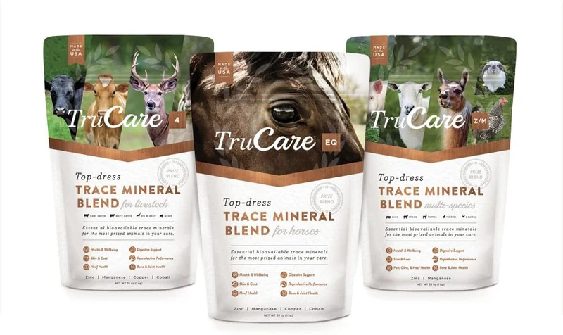 trucare Z/M parte superior-dress Trace mezcla de minerales para multi-species: Cerdos, oveja, Llamas, conejos, Aves de corral (Zinc, Manganeso)