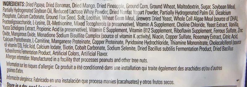 Kaytee Fiesta Yogurt Dipped Treats Tropical Fruit And Yogurt Mix para animales pequeños, bolsa de 3.5 oz