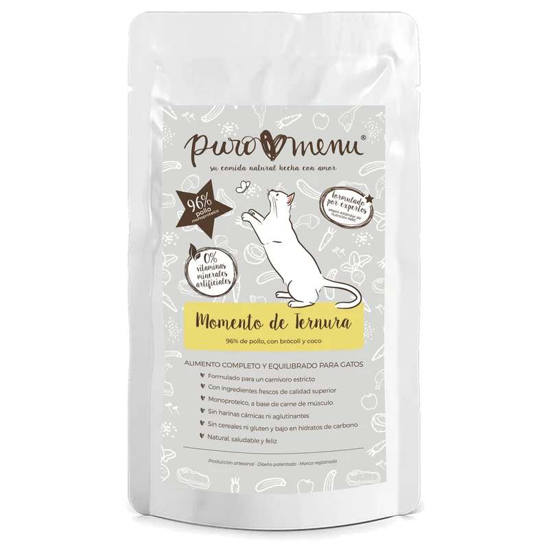 Puro Menú BIO Momento de Ternura Comida Húmeda de Pollo para Gatos