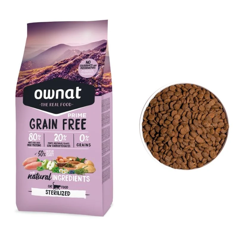 OWNAT GATO GRAIN FREE PRIME STERILIZED 8 KG